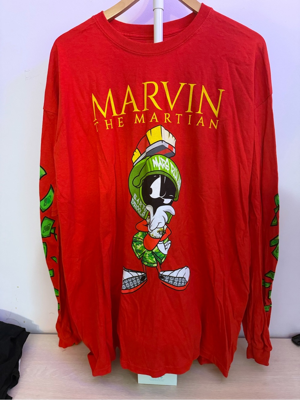 Marvin the Martian Red Graphic Long-Sleeve Tee